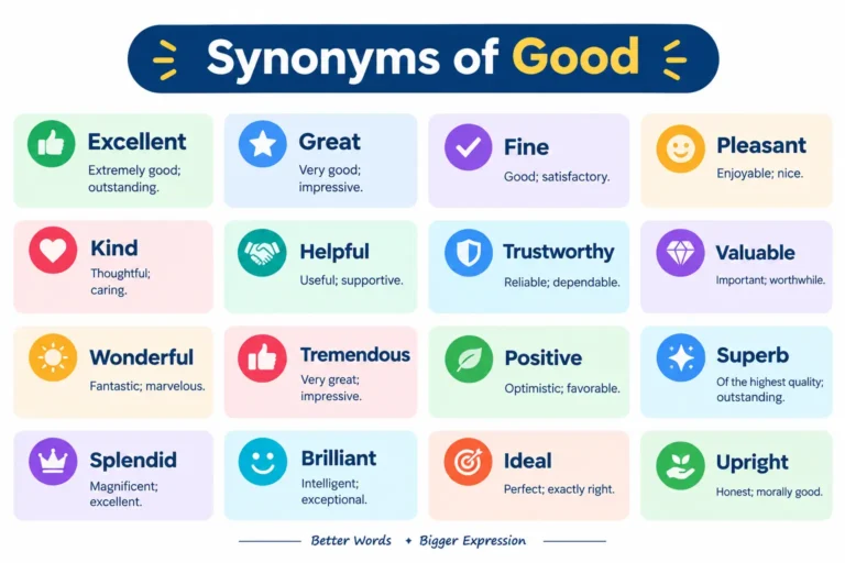Synonyms of Good