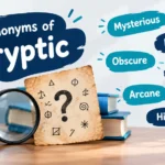 Synonyms of cryptic with mysterious, enigmatic, obscure, and puzzling concepts.