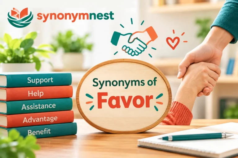 Synonyms of favor with related words such as support, help, assistance, advantage, and benefit.