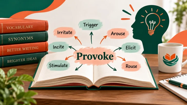 Synonyms of provoke with related English vocabulary words