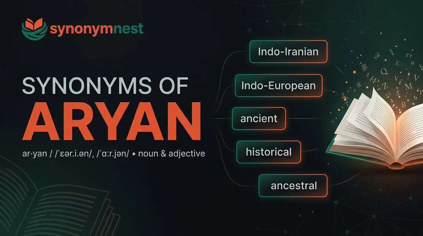Synonyms of Aryan with related historical terms and meanings