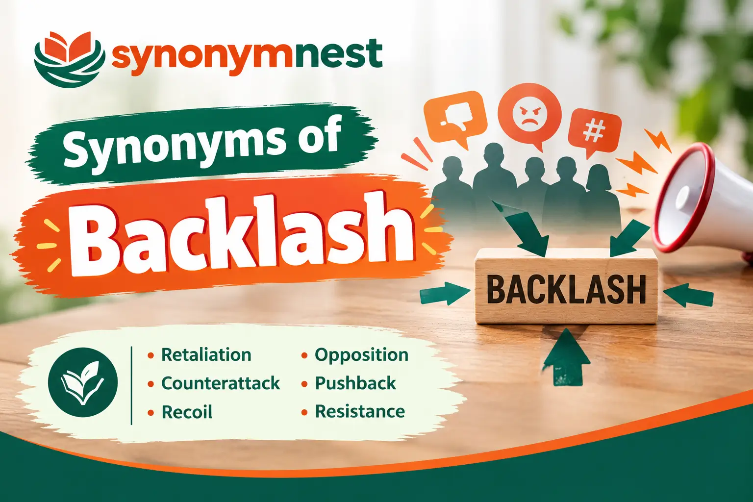 Synonyms for backlash with examples and meanings