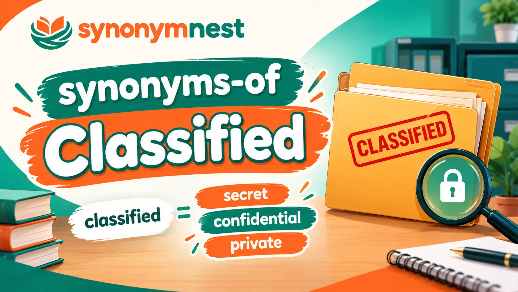 30 synonyms of classified with meanings and examples