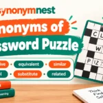 Crossword puzzle grid with letters and clues on a puzzle page