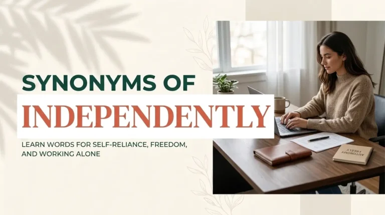 Synonyms of Independently – 30 Alternative Words with Examples