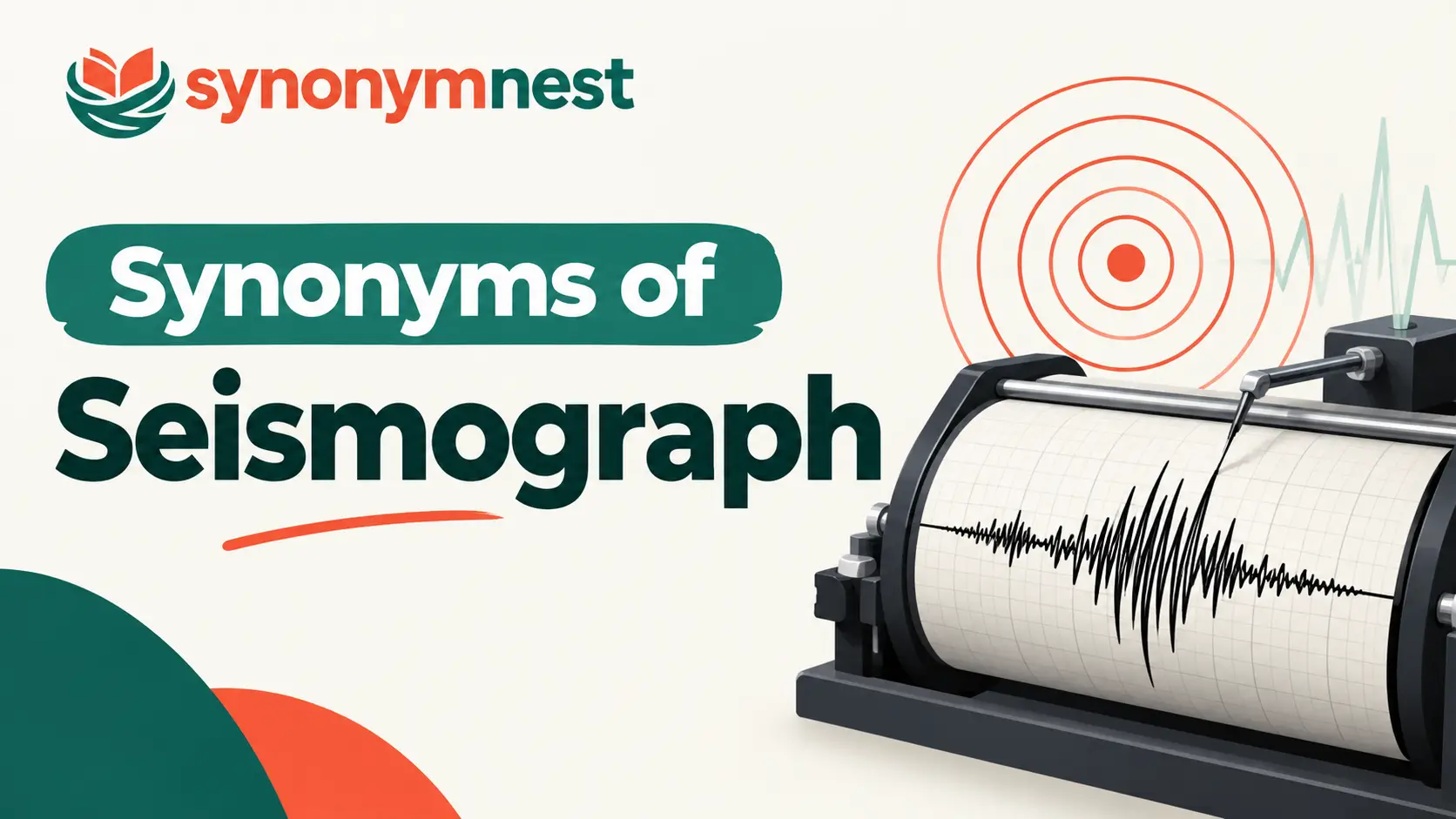 Synonyms of Seismograph – seismograph machine showing earthquake wave patterns