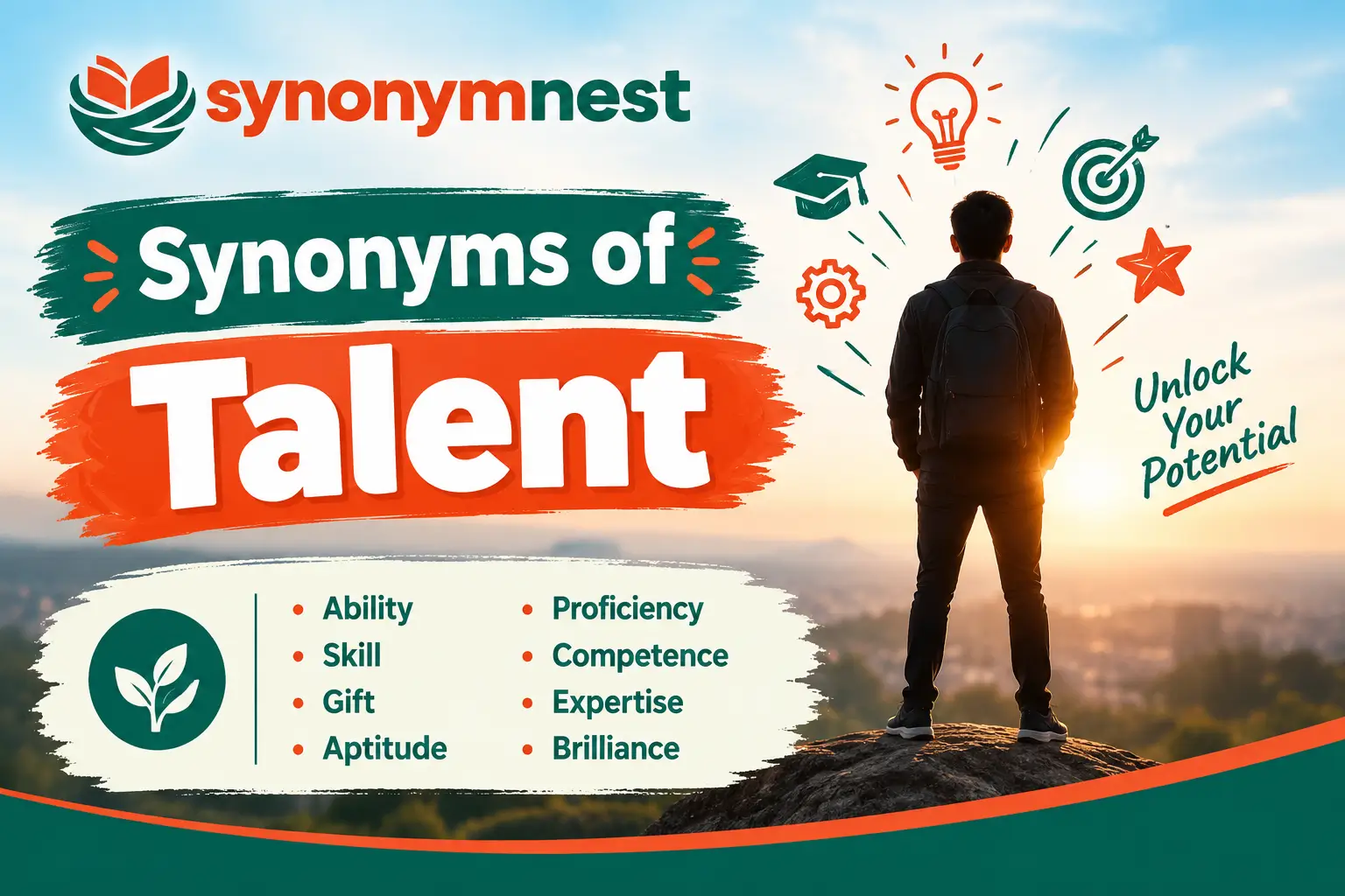 Synonyms of talent with examples of natural ability, skill, creativity, and expertise